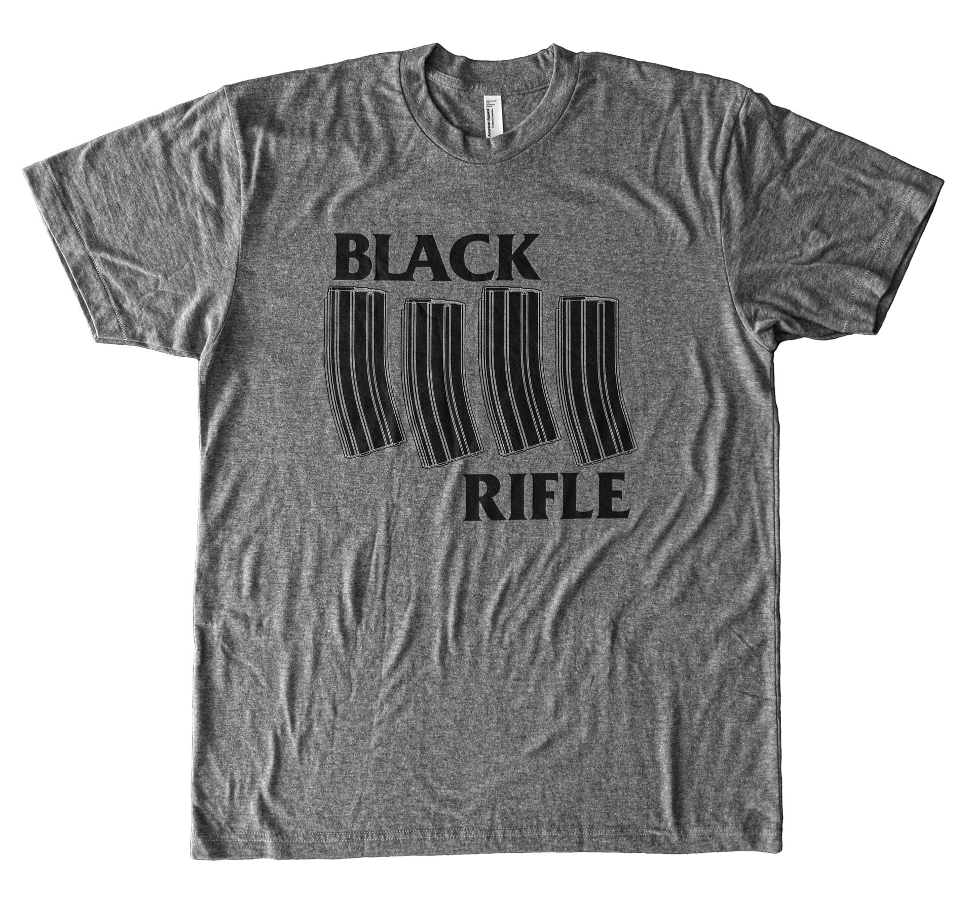 AR-15 Black Rifle (TriGrey) T-Shirt